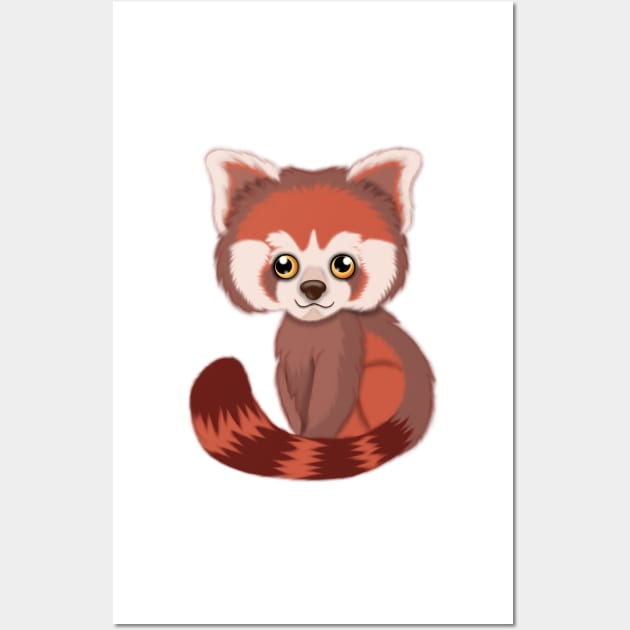 Rico the red panda Wall Art by Manxcraft